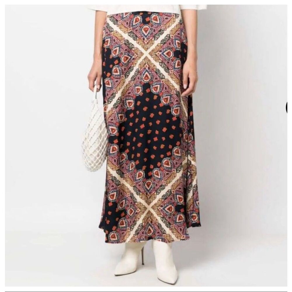 Ba&sh Julia Maxi Graphic Print Skirt
